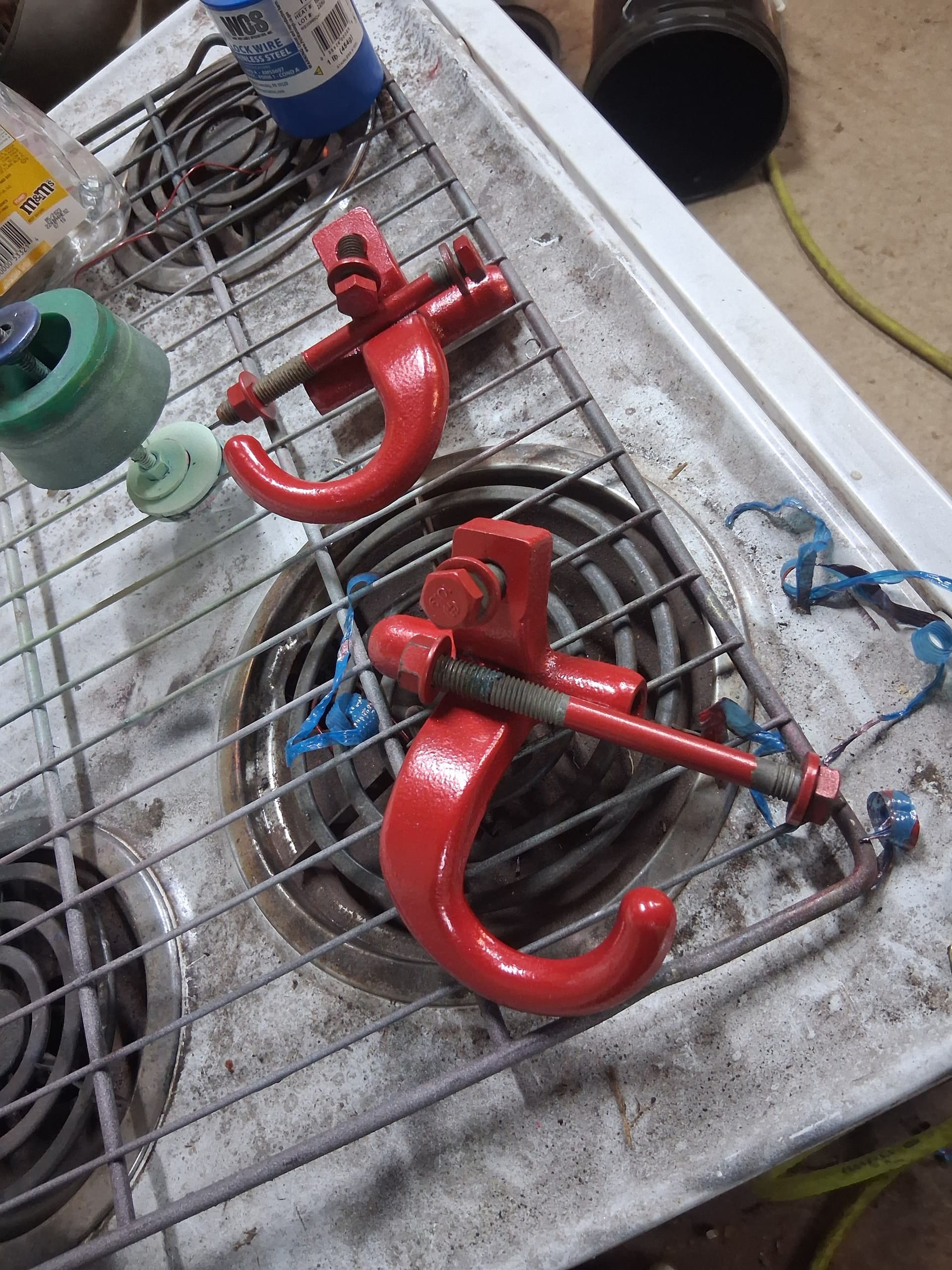 Gallery photos for Red Powder Coat Finish on Chevy Tow Hooks: Image #1